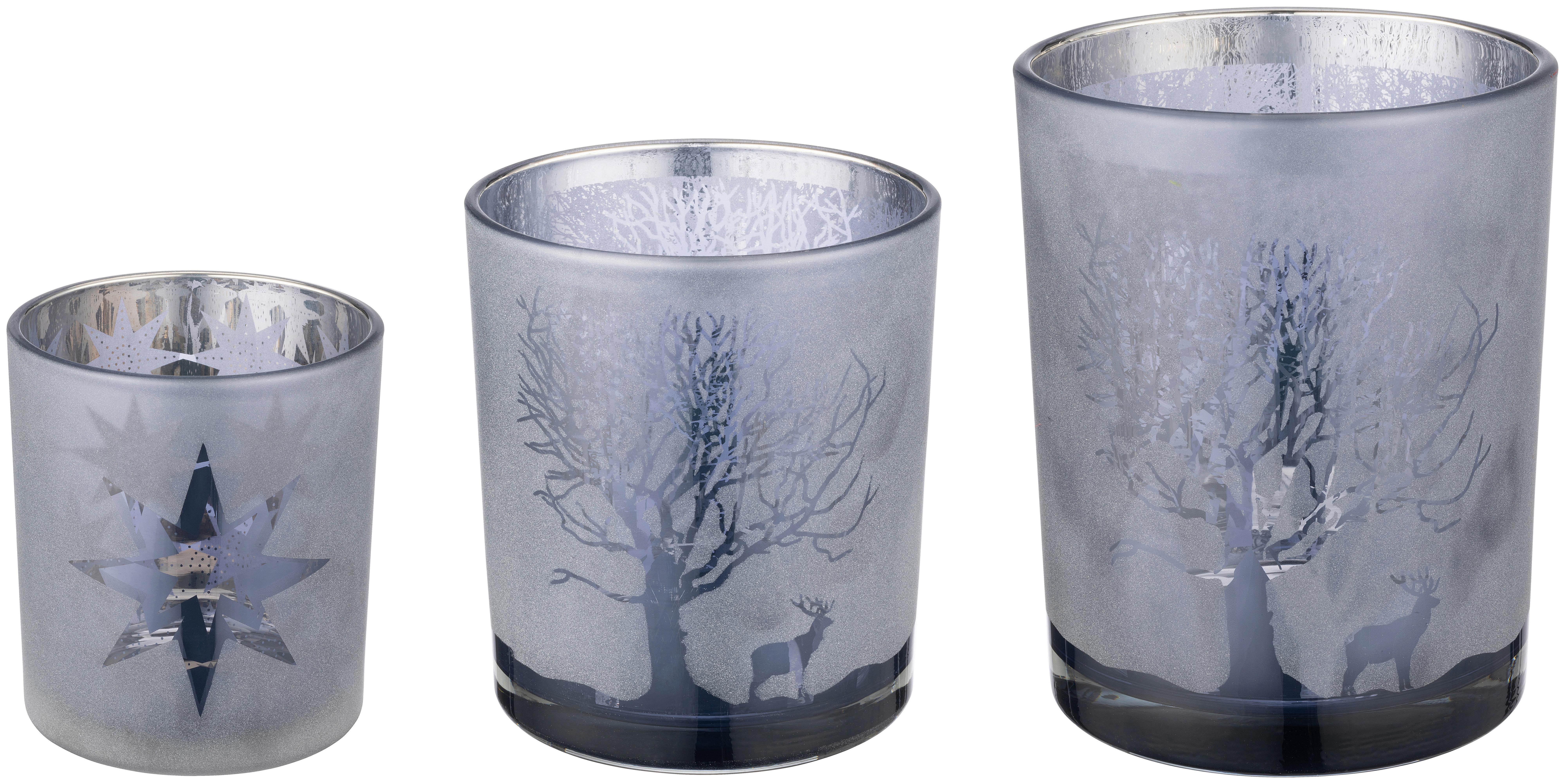 Teelichtglas Nadine - Lila, KONVENTIONELL, Glas (8,8/10cm) - Luca Bessoni
