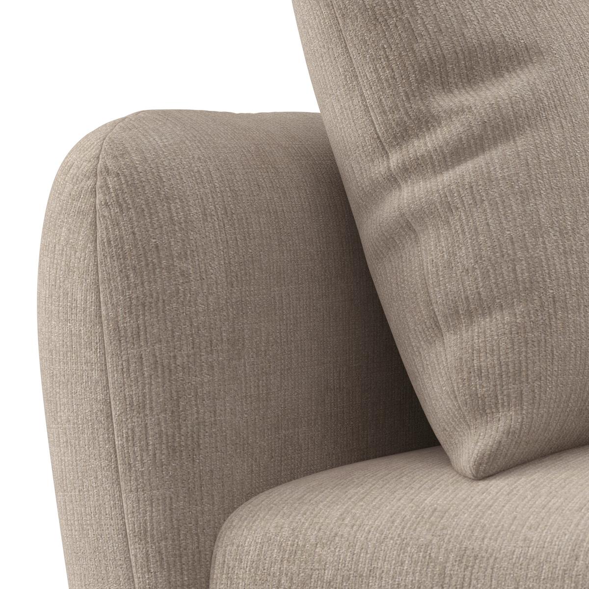 Sedacia súprava NICOLE, pravá, béžová, max. do 480 kg - čierna/sivobéžová, Modern, drevo/textil (306/87/162cm) - Bessagi Home