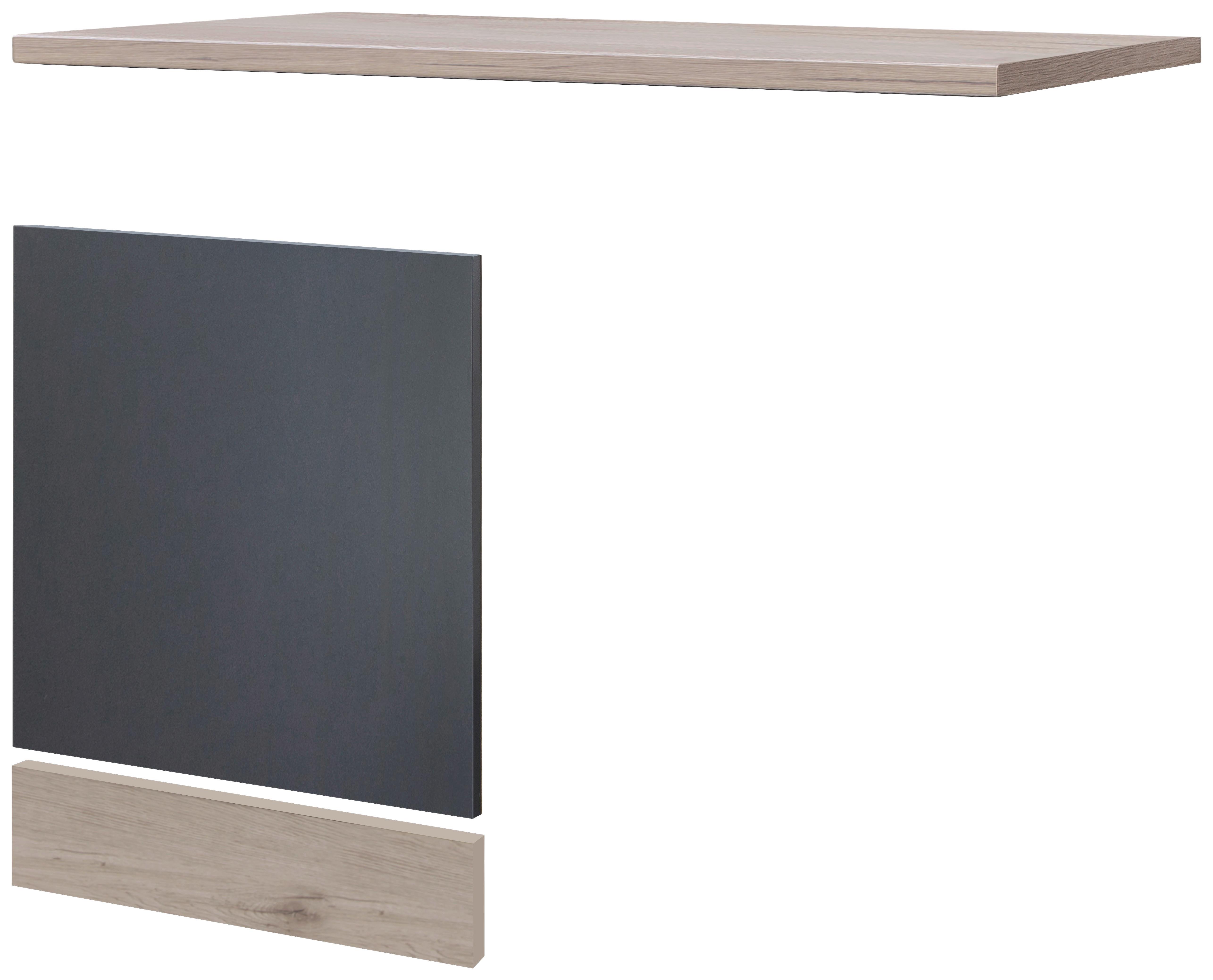 Mosogatógép Front Shadow 110/85cm - San Remo tölgy/sötétszürke, Modern, faalapú anyag (110/85/60cm)