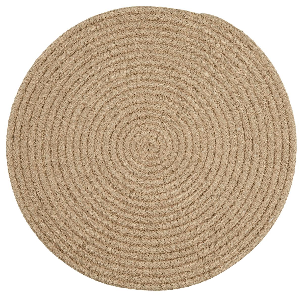 Prostírání Jute, Ø: 39cm - hnědá, přírodní materiály (39cm)