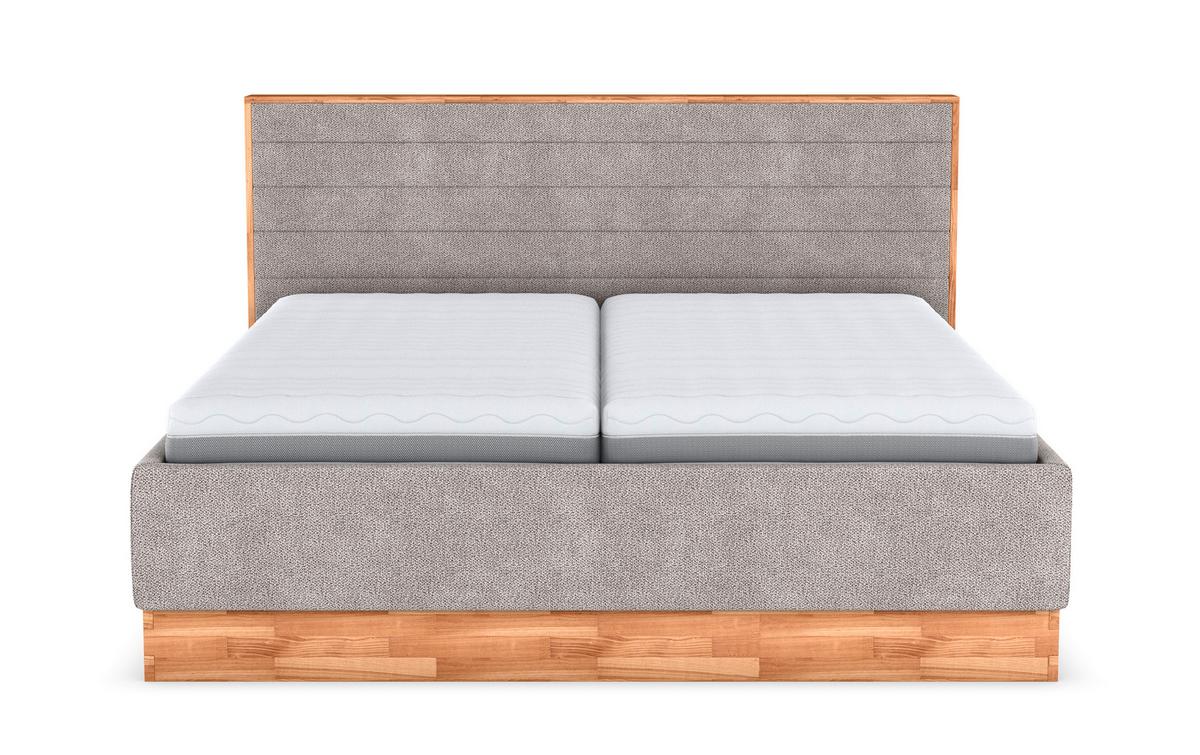 Kárpitozott Ágy Peseta 180/200cm - bükkszínű/homokszínű, faalapú anyag/textil (180/200cm) - MID.YOU