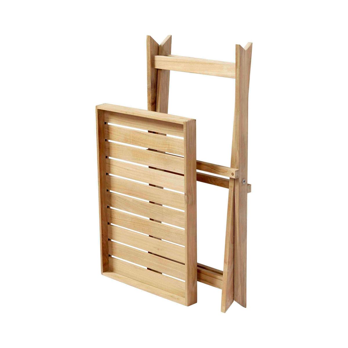 Gartentisch klappbar Tray Table Teakholz L 60 cm - Teakfarben, KONVENTIONELL, Holz (60/40/65cm) - MID.YOU