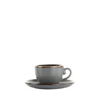 šálek a podšálek na espresso CAPRI - šedá, Moderní, keramika - Mömax