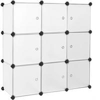 Regalkombination B: 93 cm, Weiß - Schwarz/Weiß, Basics, Kunststoff/Metall (93/123/31cm) - Boxxx