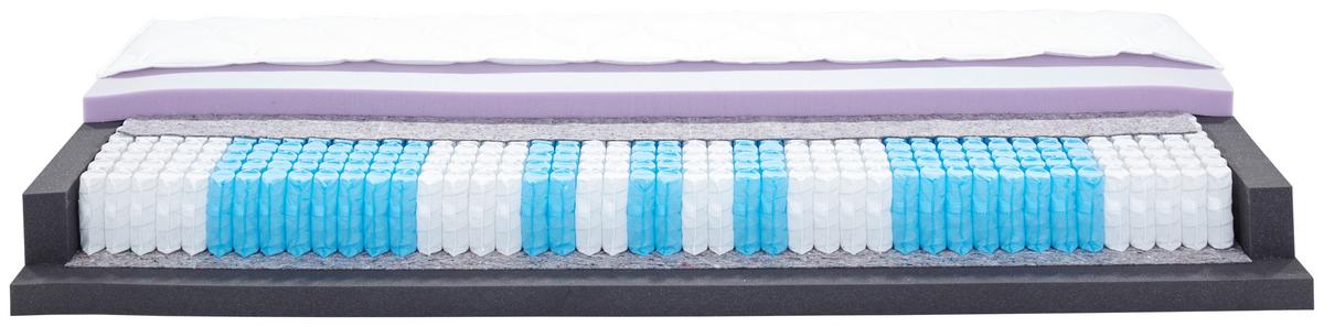 Taschenfederkernmatratze Noxira 90x200cm Mittelfest - Weiß, Textil (90/200cm) - Primatex