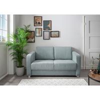 Schlafsofa Mia, Hellblau B: 159 Cm - Chromfarben/Hellblau, Basics, Textil (159/88cm) - Livetastic