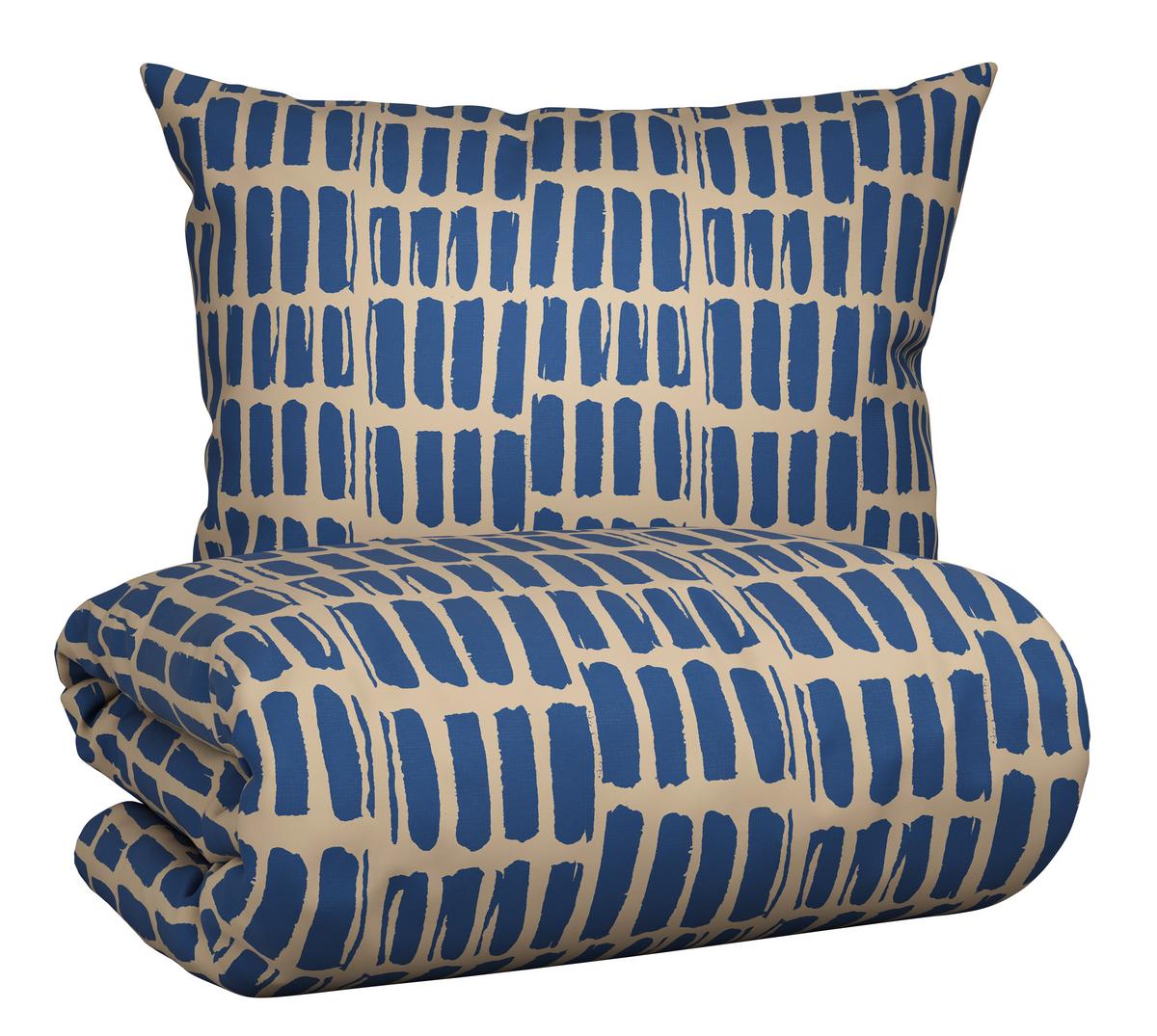 Povlečení Adam, 70/90 140/200cm - modrá/béžová, Moderní, textil (140/200cm) - Mömax