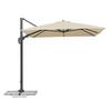 Ampelschirm Rhodos Twist BxHxT: 322x276x260-350 cm Naturfarben - Anthrazit/Naturfarben, Basics, Textil/Metall (322/276/350x260cm) - Schneider