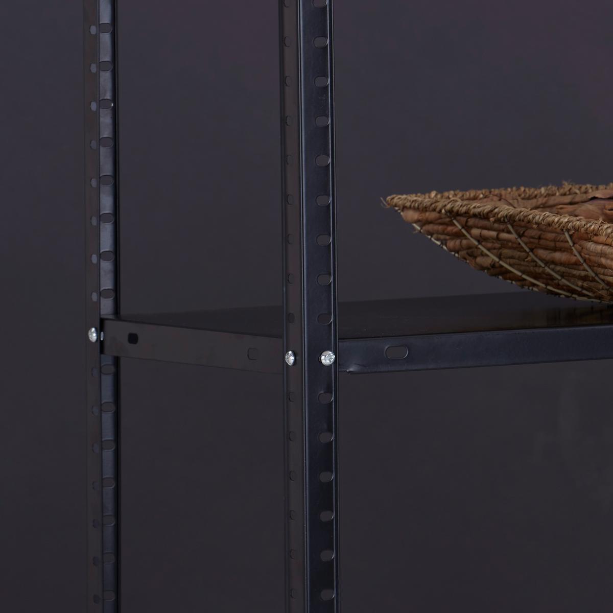 Schraubregal Stahl 75x150x30 Cm 40kg/boden - Schwarz, MODERN, Metall (75/150/30cm) - Homezone