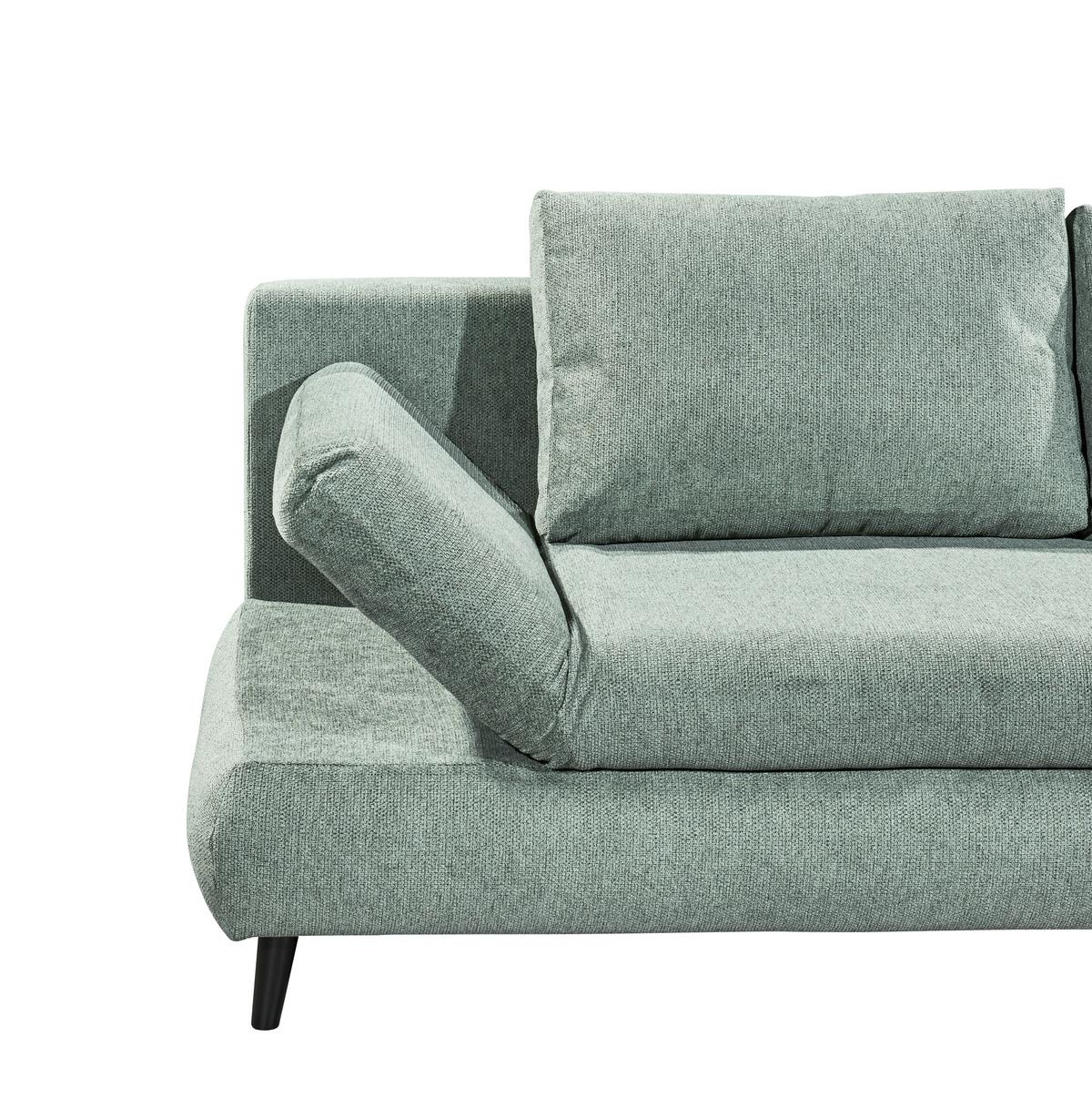 2-sitzer-sofa Mit Schlaffunktion Sunny B: 212 Cm - Graublau/Schwarz, KONVENTIONELL, Holzwerkstoff/Textil (212/88/101cm) - MID.YOU