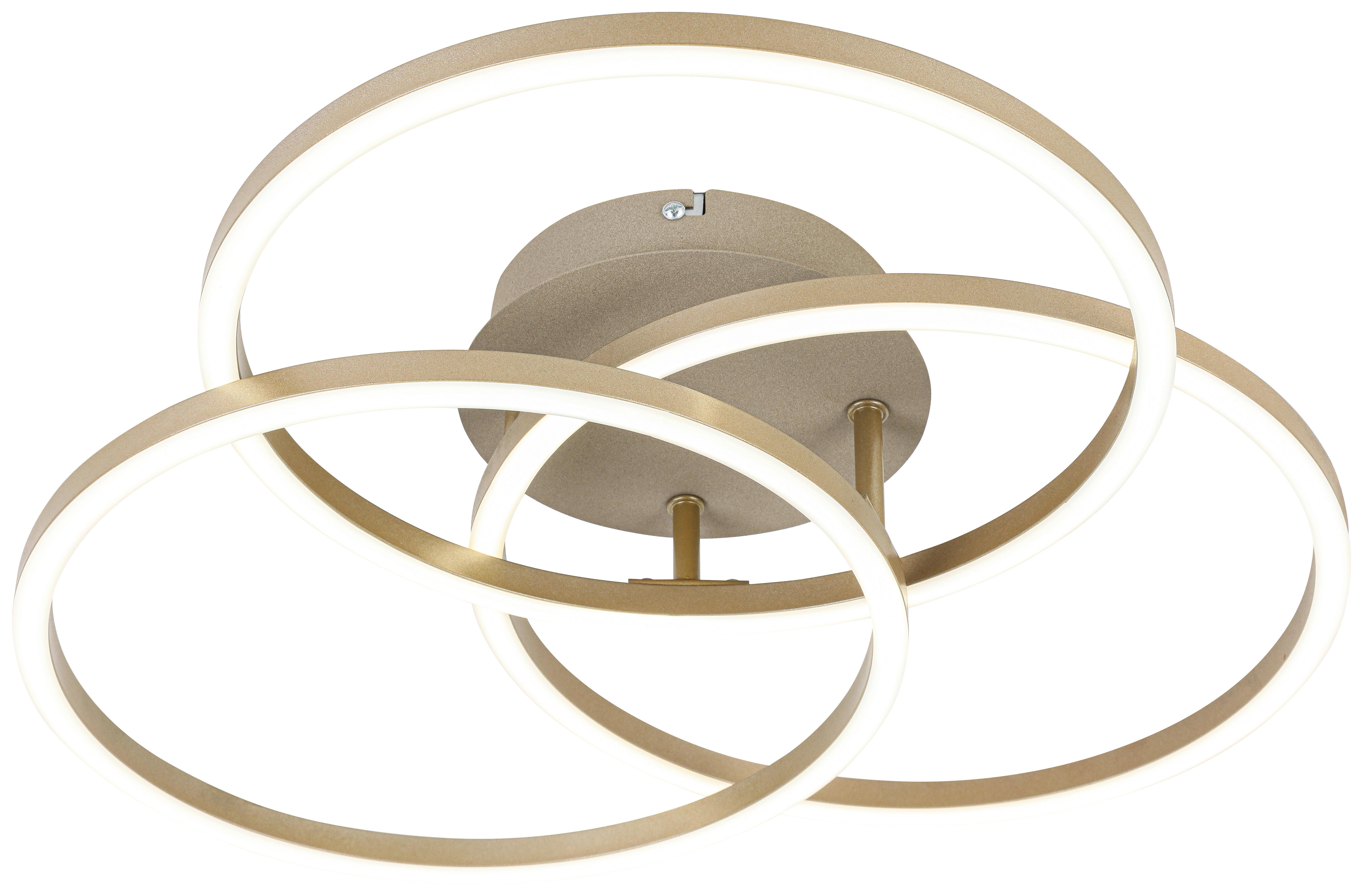 LED-DECKENLEUCHTE COLEEN - Sandfarben/Cappuccino, Basics, Kunststoff/Metall (47/38,5/8cm) - Luca Bessoni