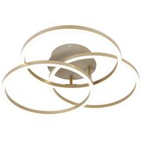 Led Mennyezeti Lámpa Coleen - cappuccino/homokszínű, Basics, műanyag/fém (47/38,5/8cm) - Luca Bessoni