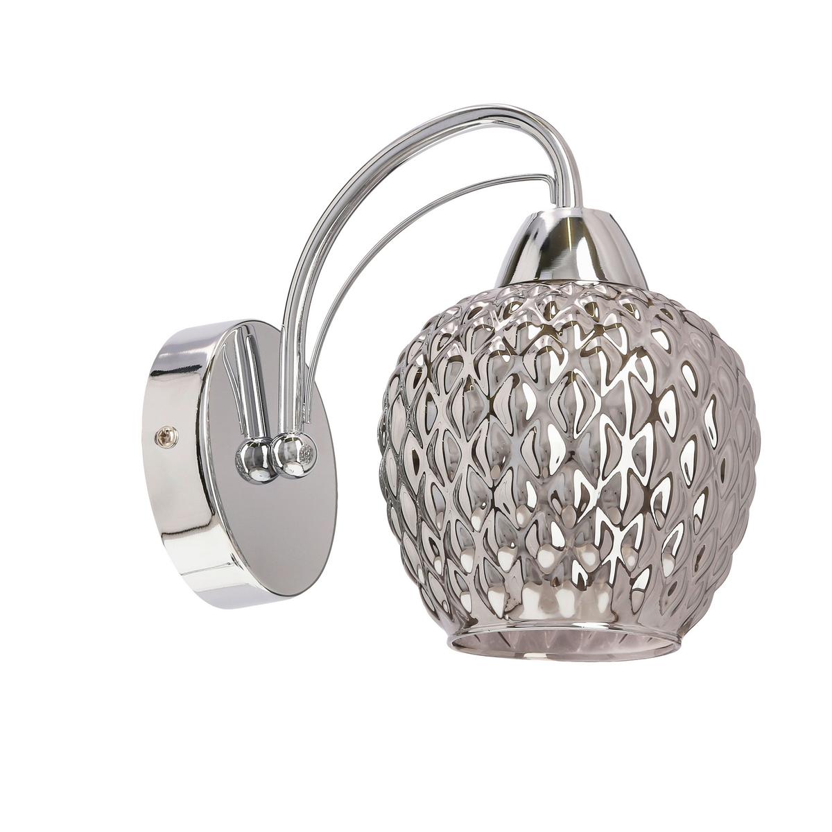 Wandleuchte 21-35240 Tobias - Chromfarben, KONVENTIONELL, Glas/Metall (20.5/13/19.5cm)