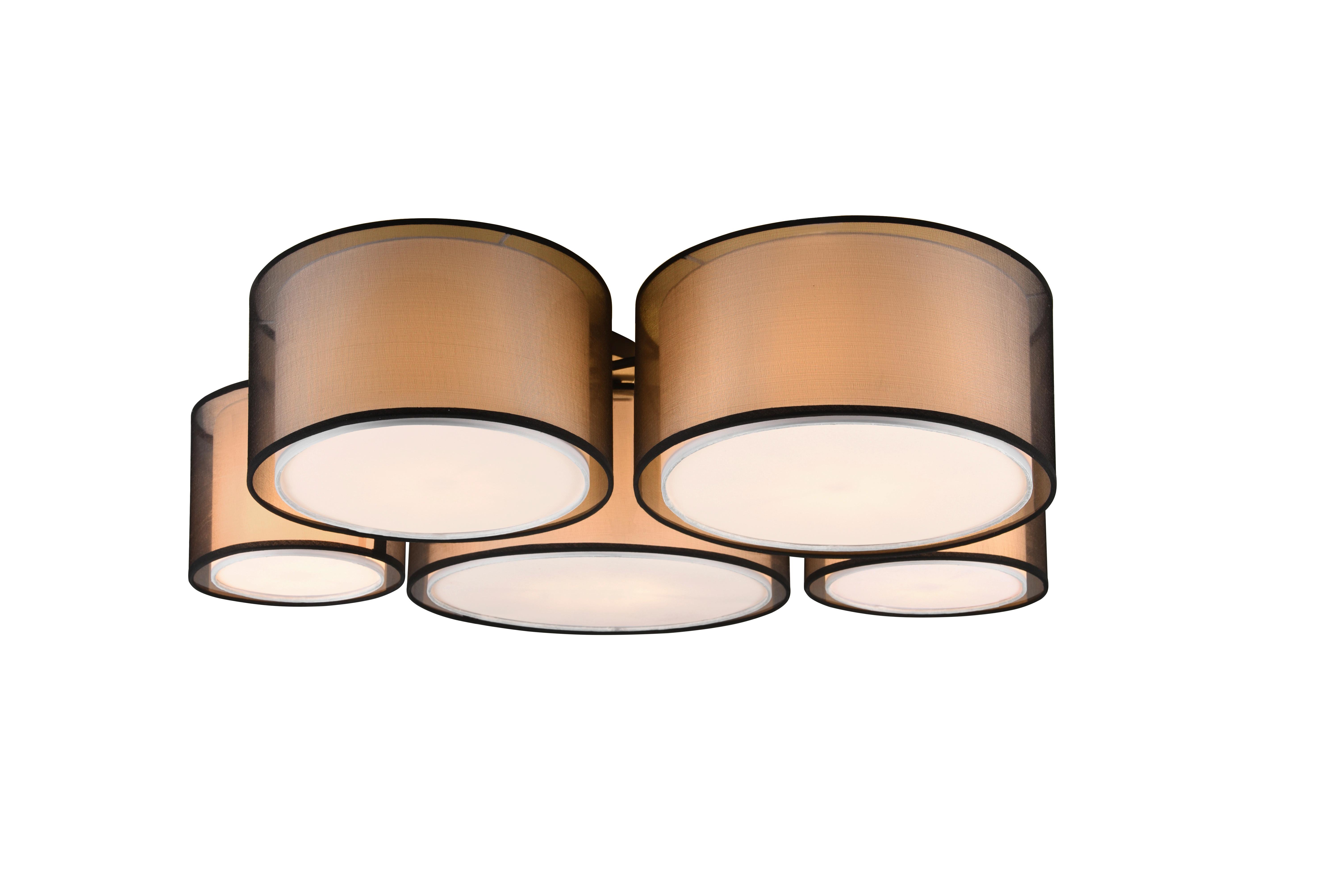Deckenleuchte 611400532 FRANKLIN - Schwarz, Basics, Metall (90/70/21,5cm) - Trio Leuchten
