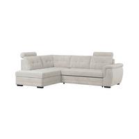 Ecksofa mit Schlaffunktion Falco new Beige 183x251 cm - Beige/Schwarz, KONVENTIONELL, Textil (183/251cm) - Ondega