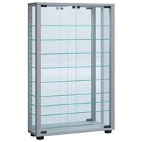 Hängevitrine Vitrosa Silberfarben B: 59 Cm - Silberfarben/Schwarz, MODERN, Glas/Holzwerkstoff (59/91,3/18cm) - MID.YOU