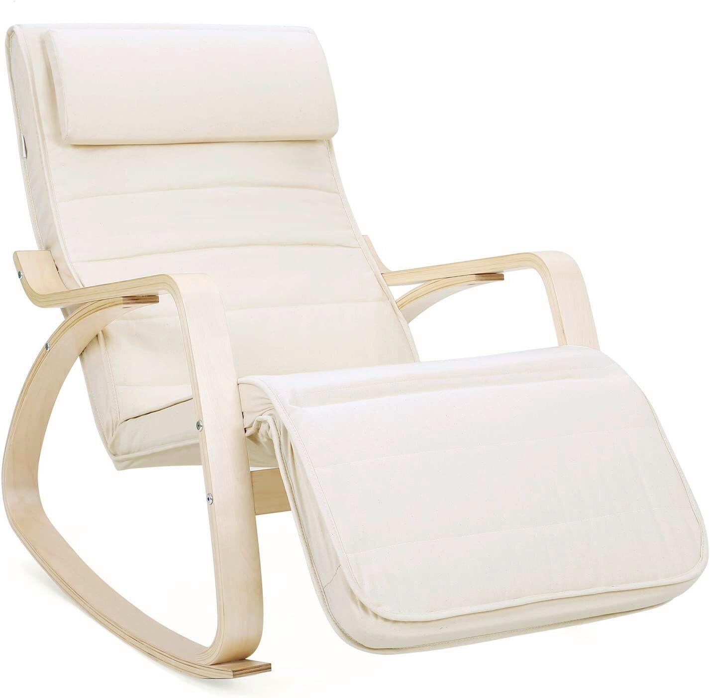 Relaxační křeslo s polštářem béžové - béžová, Trend, dřevo/textil (115/91/55cm) - Boxxx