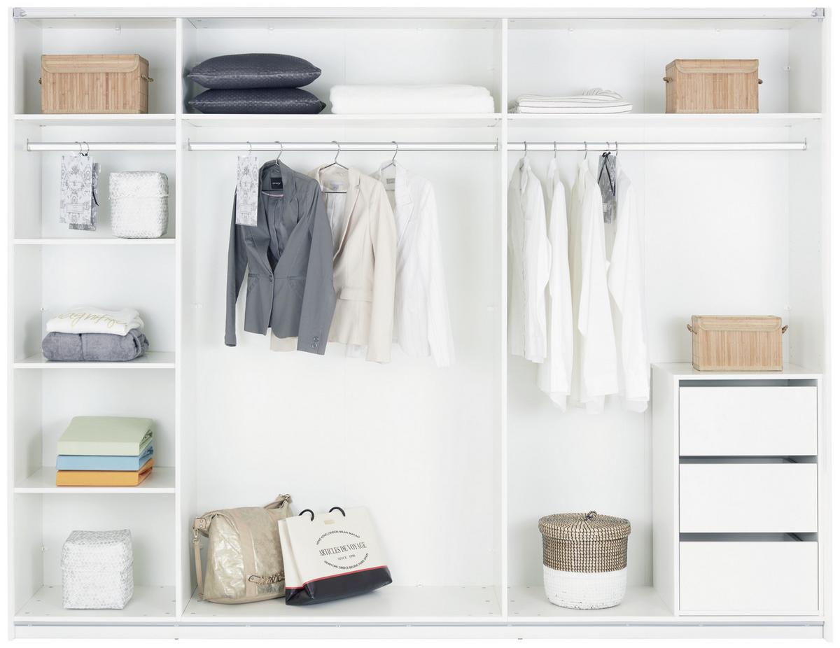 Einlegeboden 3er-set Für Schrank Schmal 53,5x50 Cm - Weiß, KONVENTIONELL, Holzwerkstoff (53,5/2,2/50cm)