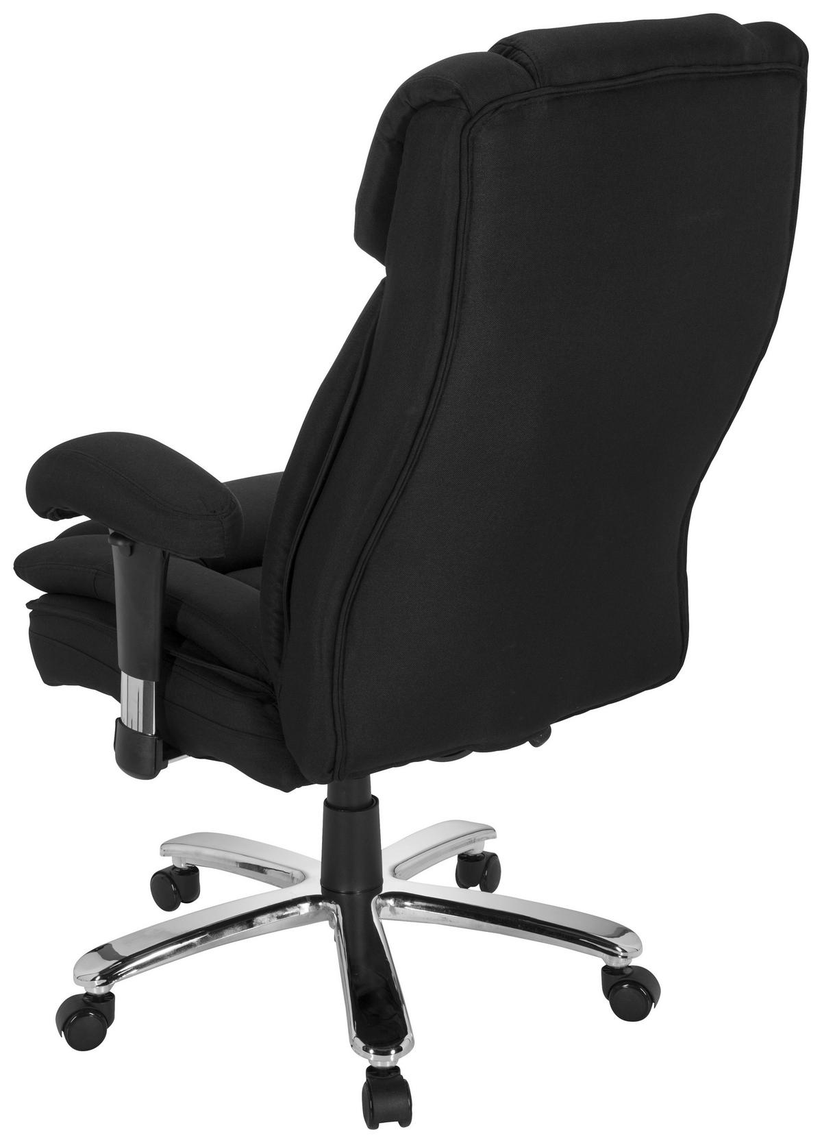 Chefsessel Builder Xxl I Schwarz - Silberfarben/Schwarz, MODERN, Kunststoff/Textil (76/123/81cm) - MID.YOU