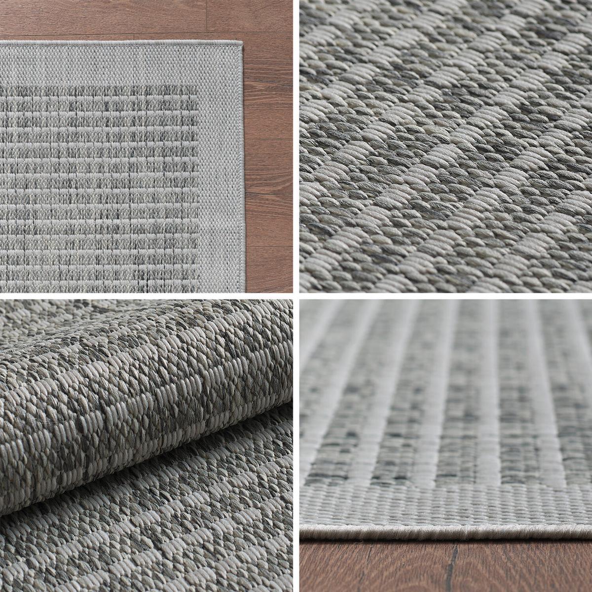 Outdoorteppich Giza 280 X 370 1410 Grey - Grau, Basics, Textil (280/370cm) - Novel