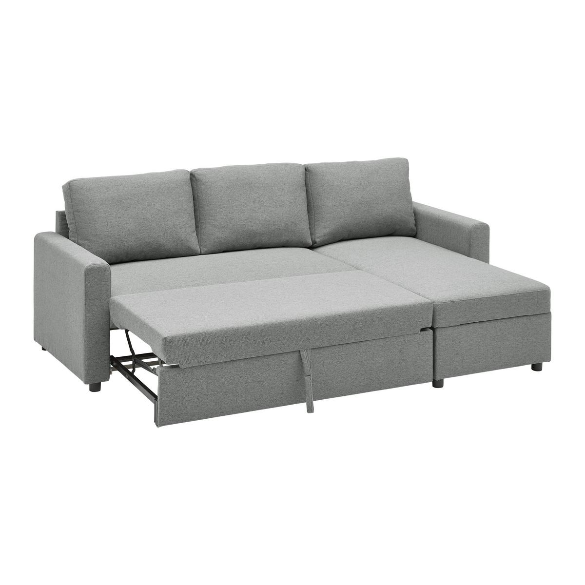 Rohová sedačka VICTORIA, obojstranná, sivá - čierna/sivá, Modern, kov/drevo (215/82/145cm) - P & B
