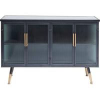 Sideboard La Gomera - Anthrazit/Messingfarben, Trend, Glas/Holzwerkstoff (120/75/38cm) - Kare-Design