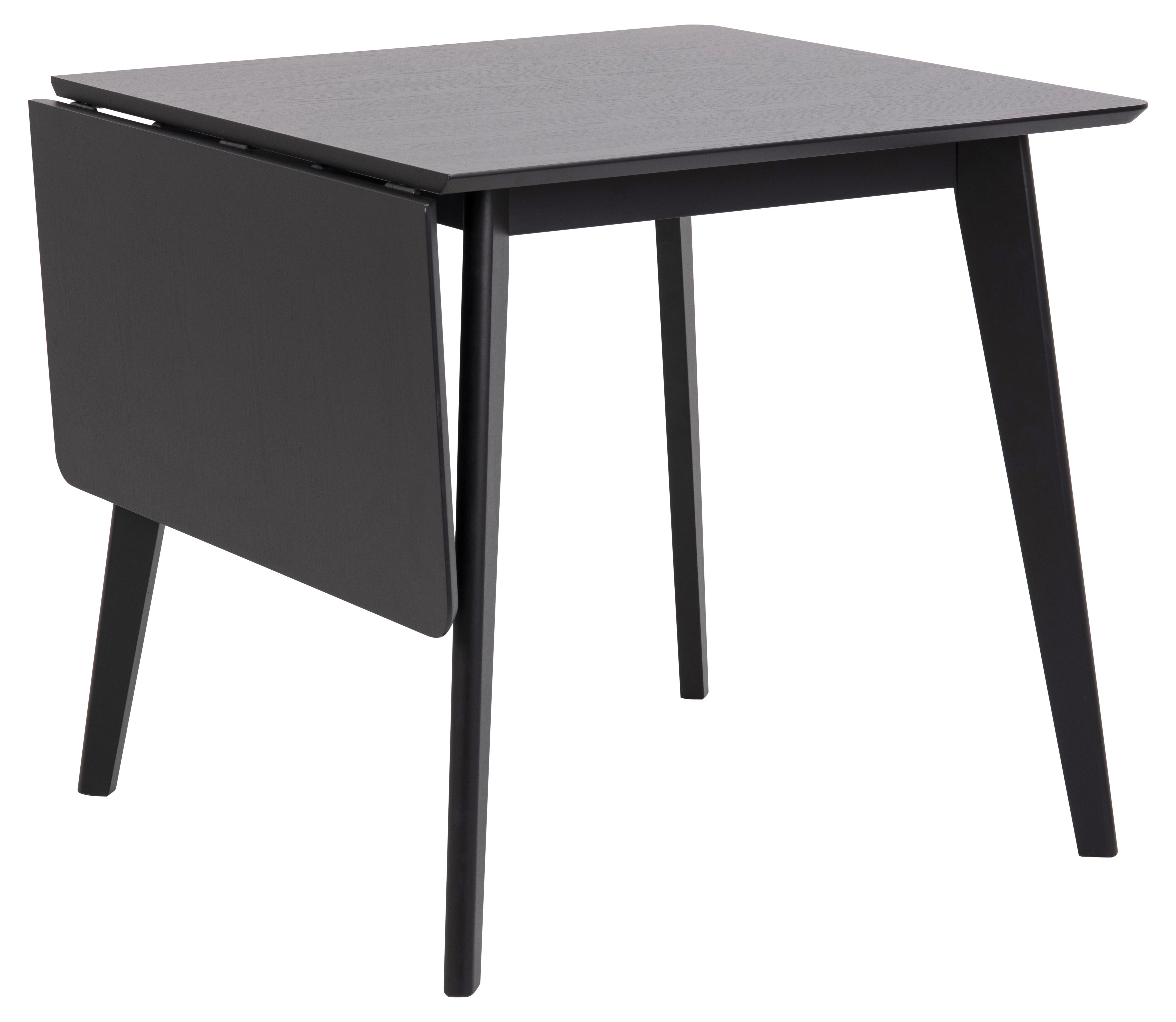 Sklápěcí jídelní stůl ROXBY 80-120 cm - černá, Konvenční, dřevo/kompozitní dřevo (80-120/76/80cm) - MID.YOU