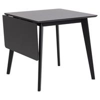 Sklápěcí jídelní stůl ROXBY 80-120 cm - černá, Konvenční, dřevo/kompozitní dřevo (80-120/76/80cm) - MID.YOU