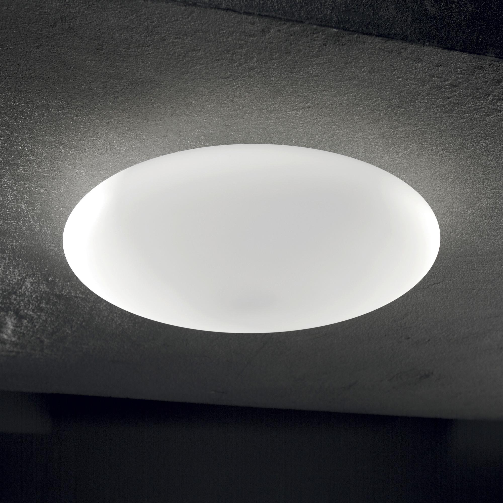 Deckenleuchte Smarties Weiß D: 42,5 cm - Weiß, Basics, Glas (42,5/12cm) - Ideal Lux