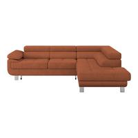 Ecksofa mit Schlaffunktion & Bettk.  Rostfarben 270x230cm - Rostfarben, MODERN, Textil (270/230cm) - Ondega