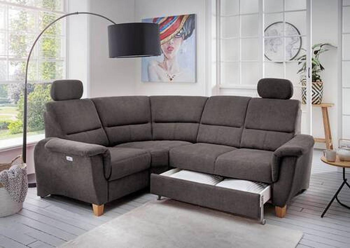 Ecksofa Parole Anthrazit S:186/237 cm - Wildeiche/Anthrazit, KONVENTIONELL, Textil (186/237cm) - Livetastic