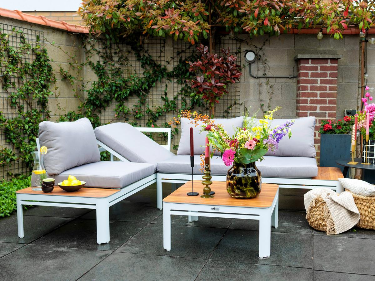 Dining-Loungeset Eos - Eichefarben/Braun, Basics, Metall (226/157/65cm) - Ambia Garden
