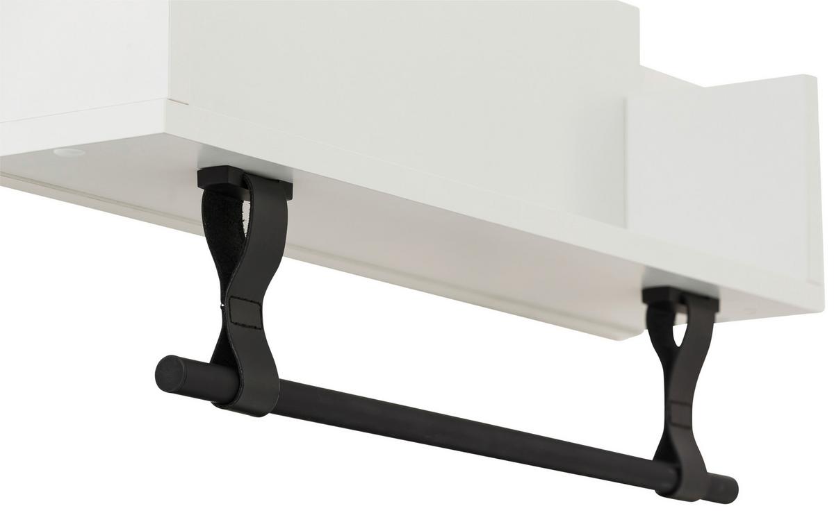 Wandregal Ella Weiß B: 59,8 - Schwarz/Weiß, Design, Holzwerkstoff (59,8/315/135cm) - MID.YOU