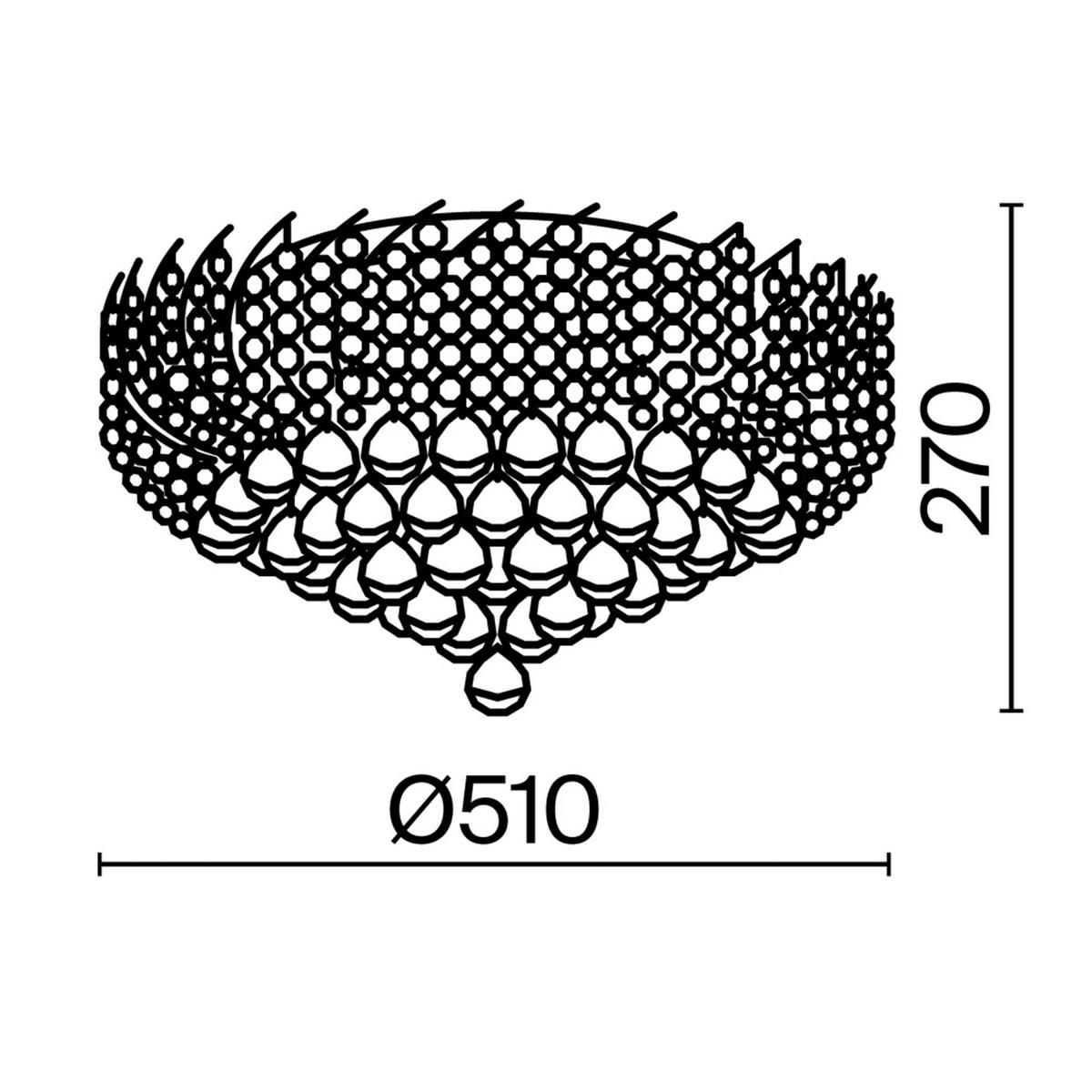 Kronleuchter Karolina - Goldfarben, Trend, Glas/Metall (51/24,5/51cm) - MAYTONI