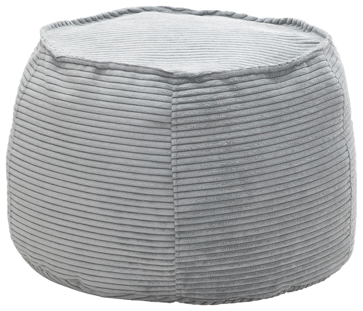 Taburet LUCYLLA, šedý manšestr - šedá, Moderní, textil (60/60/38cm) - Mömax