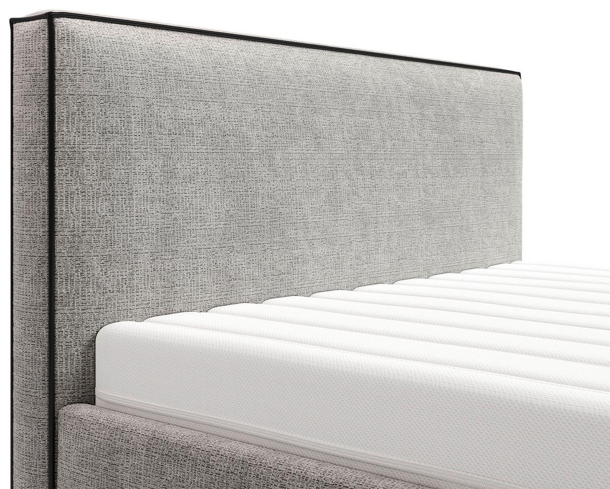 Polsterbett Winter Beige Lf: 180x200 Cm - Beige/Schwarz, MODERN, Holz/Holzwerkstoff (180/200cm) - MID.YOU