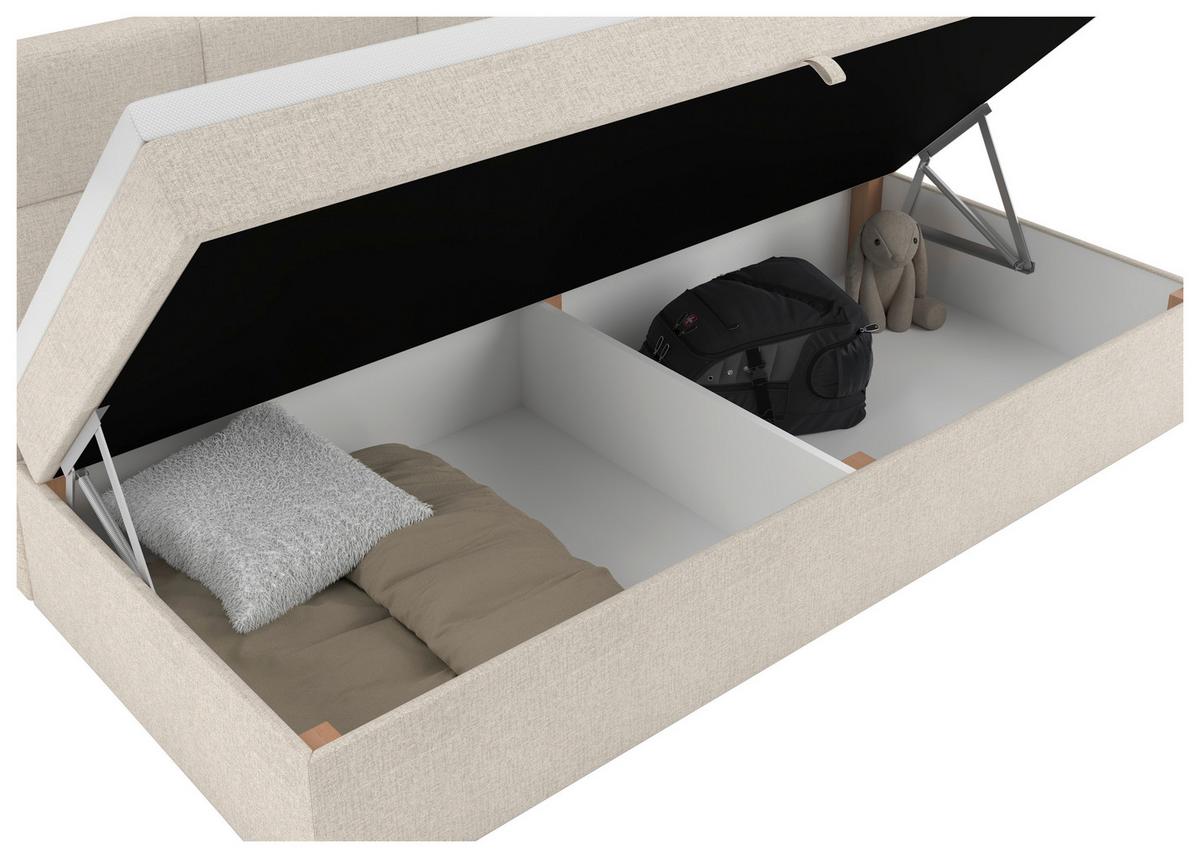 Heverő Taco 90/200cm - bézs, Konventionell, műanyag/faalapú anyag (90/200cm)
