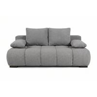 Boxspringová pohovka BOB, sivá ženilka - čierna/sivá, Konventionell, kompozitné drevo/textil (209/105cm) - Based