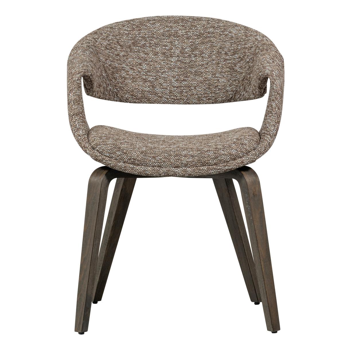 Armlehnstuhl-Set Yossi Braun/Dunkelbraun B: 57cm - Dunkelbraun/Braun, MODERN, Holzwerkstoff/Textil (57/78/57cm) - Livetastic