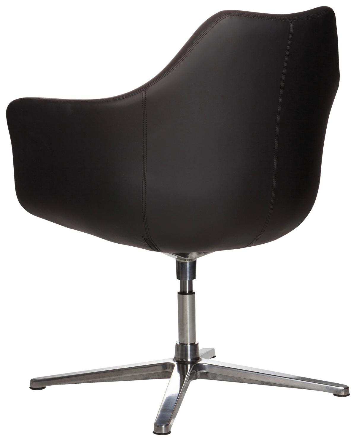 Drehstuhl Artemia Schwarz Bis 150 Kg - Silberfarben/Schwarz, Basics, Textil/Metall (67/85/63cm) - MID.YOU