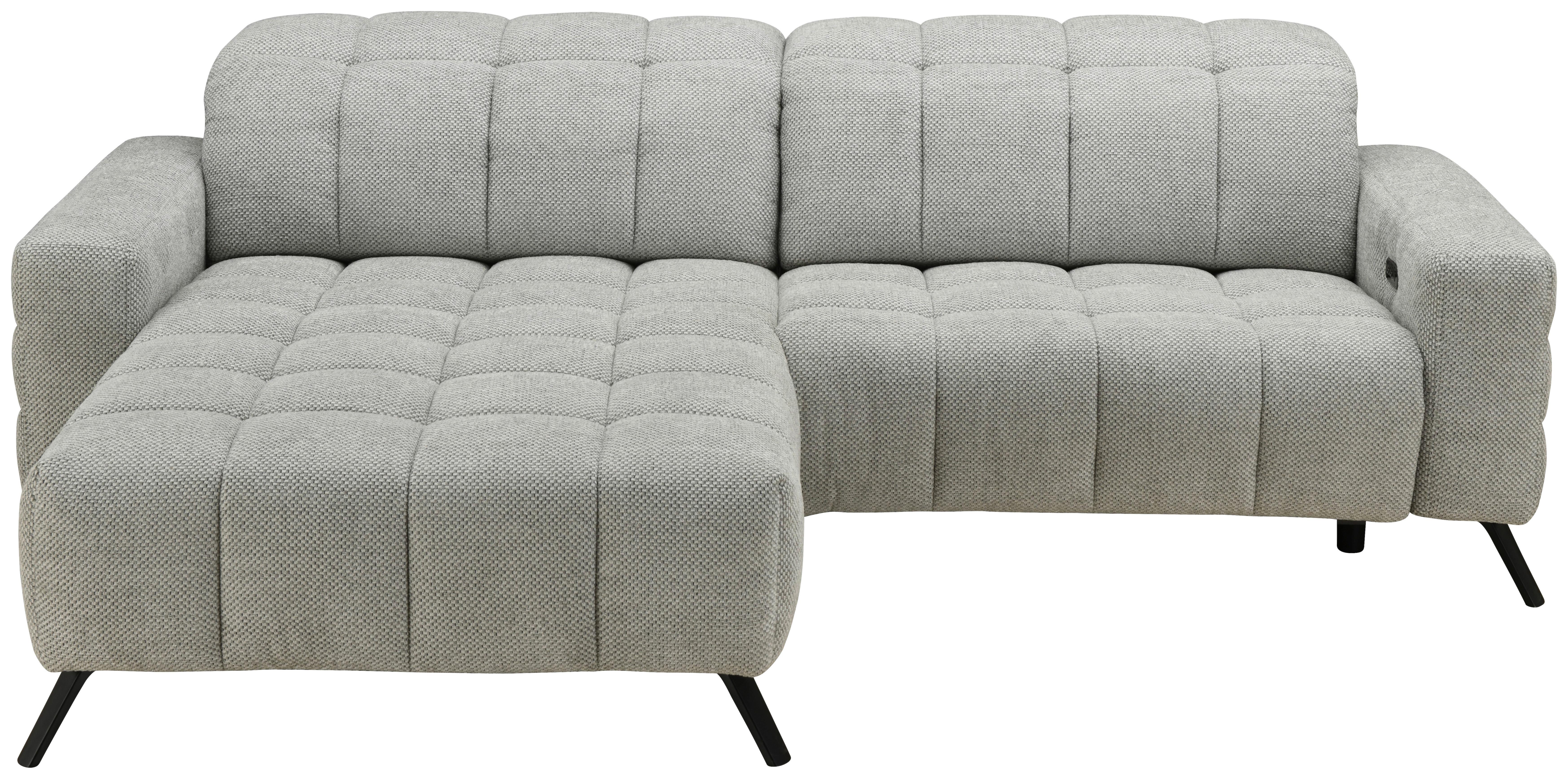 Ecksofa Milano Microfaser Hellgrau, B: 178 cm