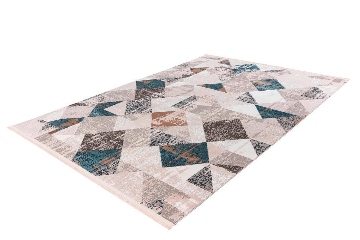 Webteppich Blau/Grau Akropolis 200x300 cm - Blau/Grau, Design, Textil (200/300cm) - Kayoom