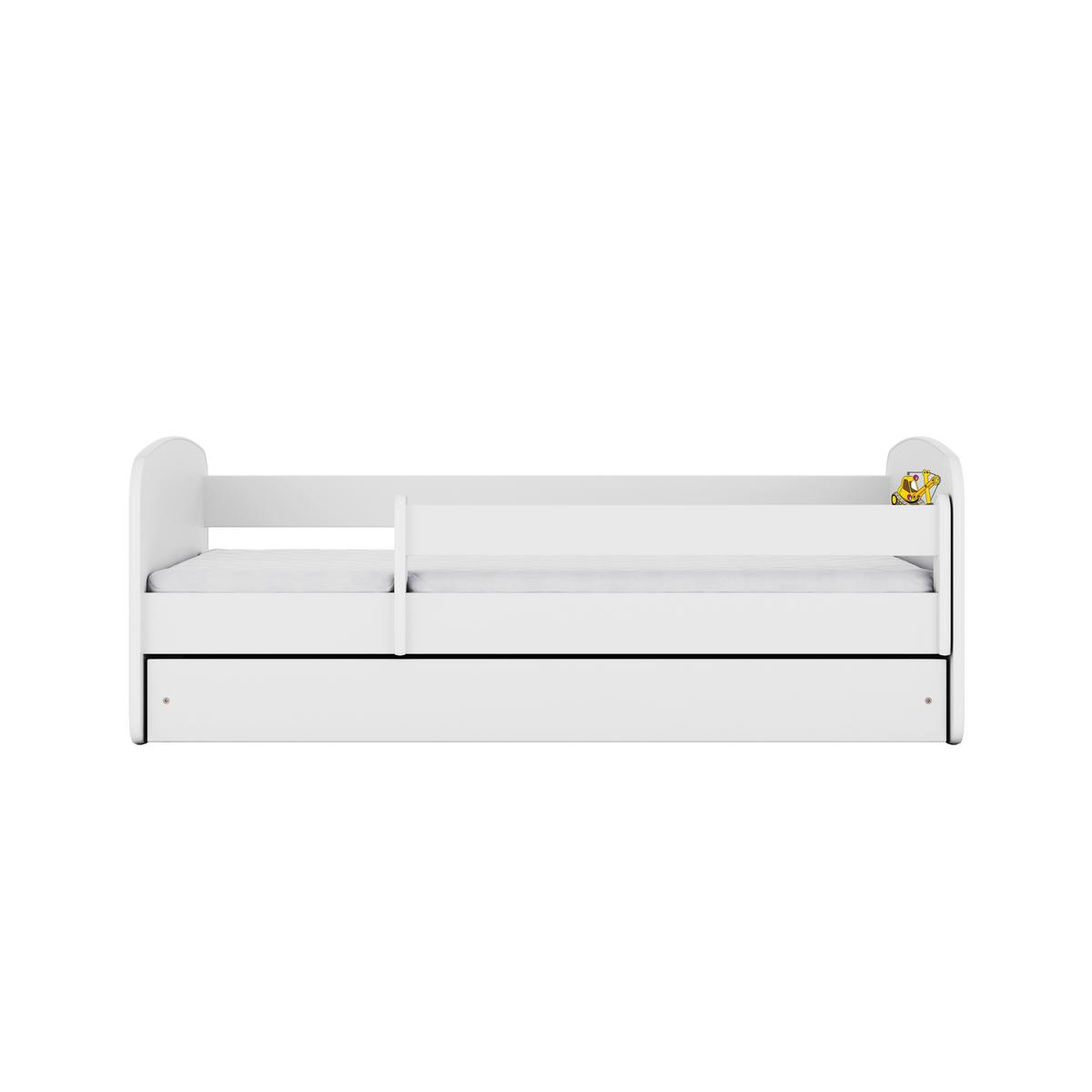 Kinder-/Juniorbett Babydreams Inkl. Matratze 80x160 - Birkefarben/Weiß, MODERN, Holz/Holzwerkstoff (80/160cm) - MID.YOU