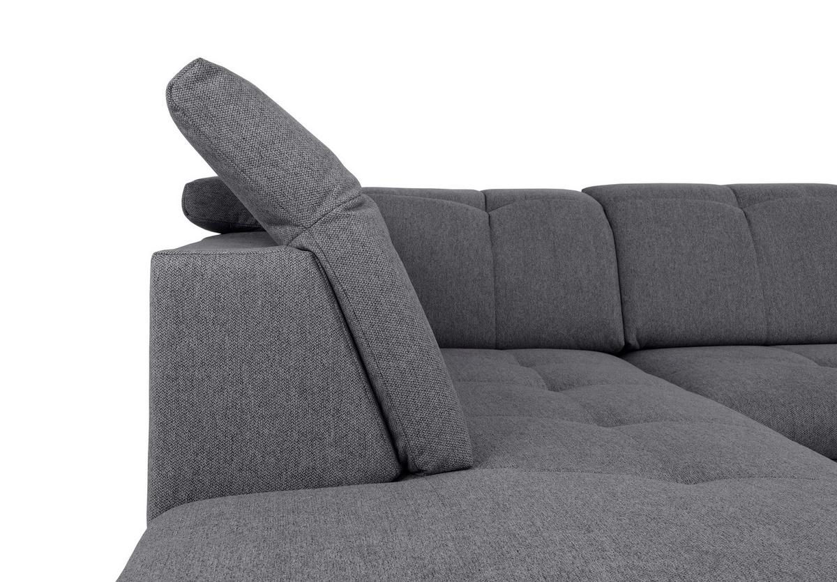 Wohnlandschaft Ramzes Dunkelgrau U: 215x328x173 cm - Dunkelgrau/Beige, Design, Textil (215/328/173cm) - MID.YOU