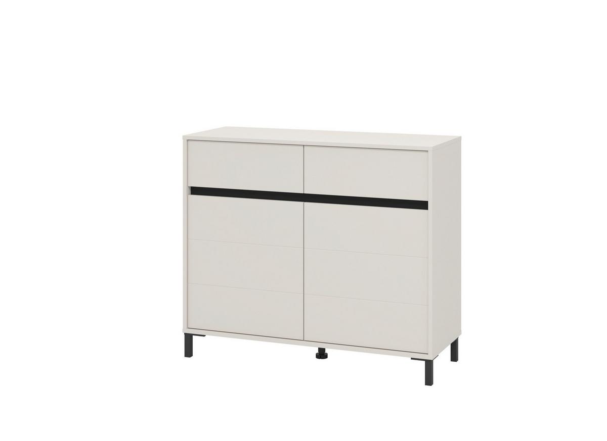 Komód Marron - kasmírszínű/fekete, Basics, faalapú anyag (106/90/40cm)