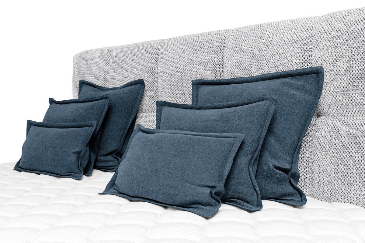 Zierkissenset Chenille Petrol 6-Teilig - Petrol, MODERN, Textil (70-50/60-25/10cm) - MID.YOU