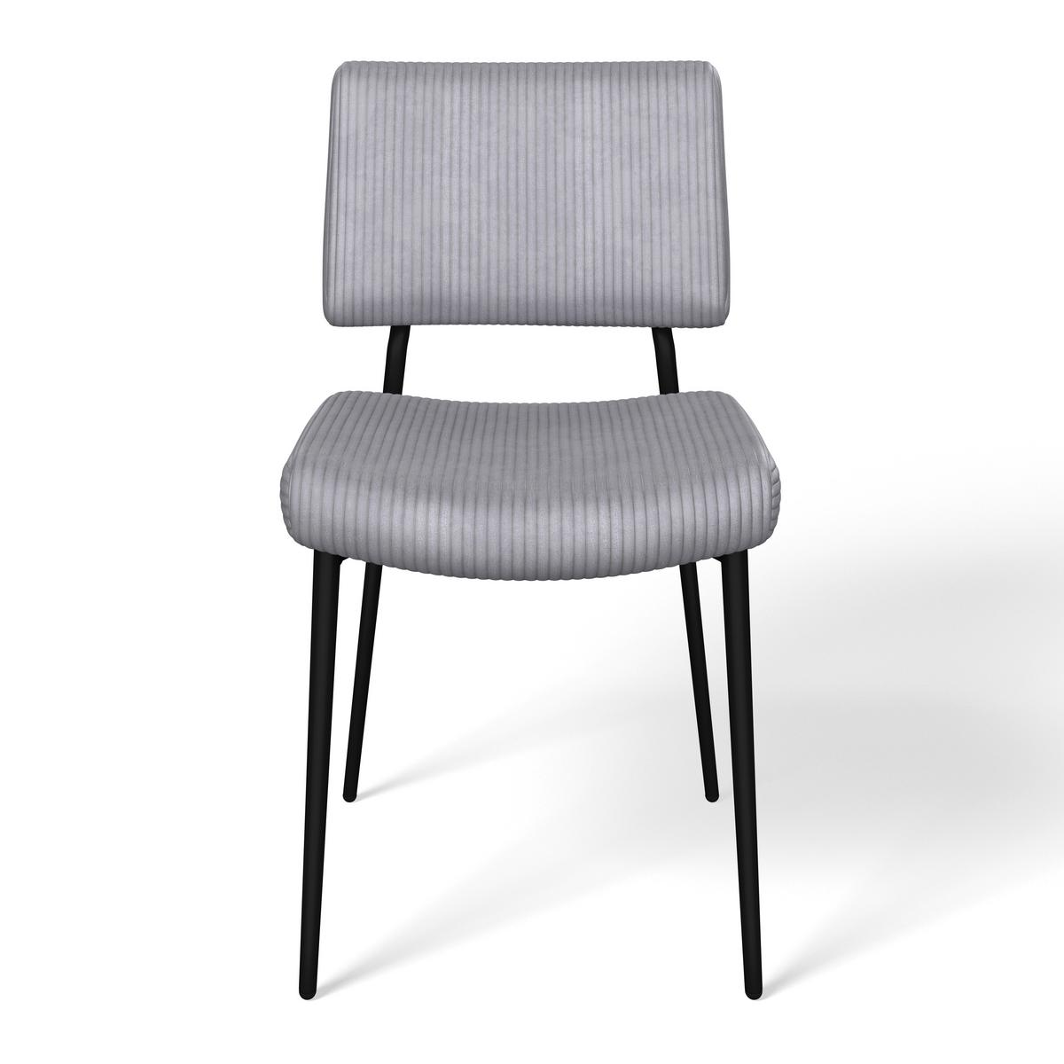 Stolička ELIA sivá - čierna/sivá, Modern, kov/drevo (56/85/47cm) - Bessagi Home