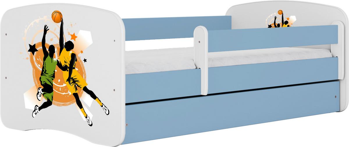 Kinder-/Juniorbett Babydreams inkl. Matratze 80x160 - Blau/Birkefarben, MODERN, Holz/Holzwerkstoff (80/160cm) - MID.YOU