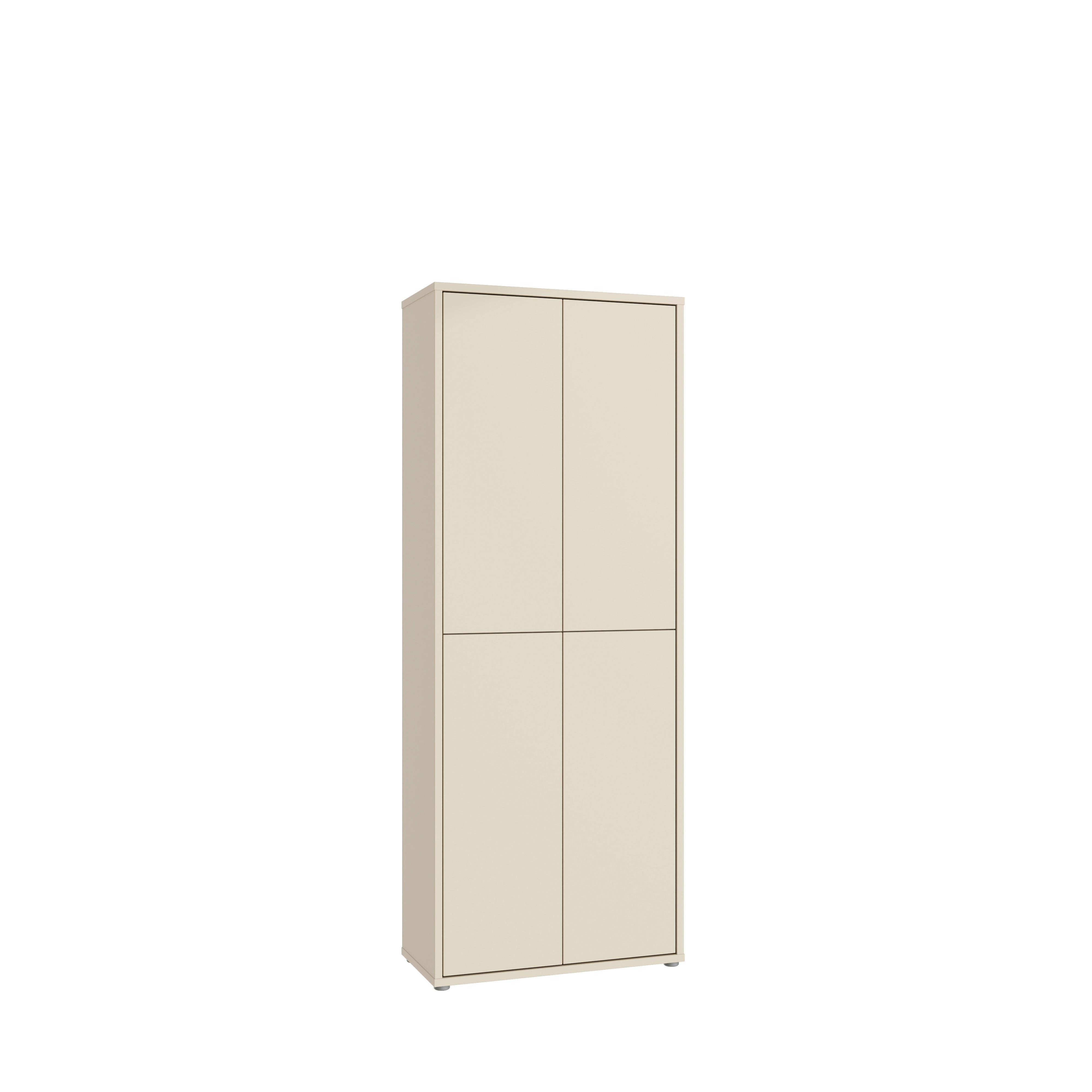 Skriňa na topánky, kašmírová, š: 74,5cm - sivá/kašmírová, Modern, kompozitné drevo/plast (74,5/191,9/34,9cm)
