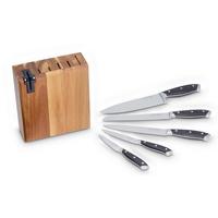 Messerset Echtwerk Edelstahl, 6-Teilig. - Edelstahlfarben/Schwarz, Basics, Metall (24,5/9,5/36,4cm) - Echtwerk